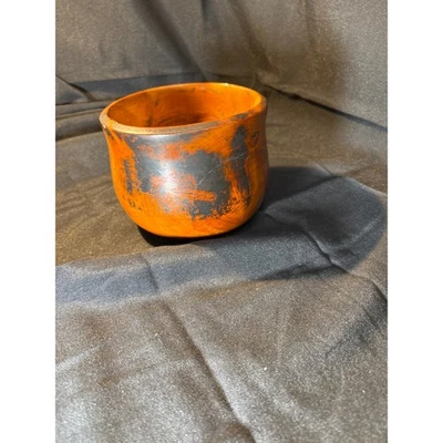 Handmade Spalted Birch Wooden Bowl Bob Bachand Signed 8 05 Unique Art Piece - Image 1 of 4