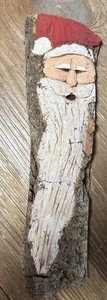 Spirit Babbo Natale Appendiabiti da Parete Primitivo in Legno Intagliato a Mano Decorazione Natale 10,5” - Foto 1 di 11