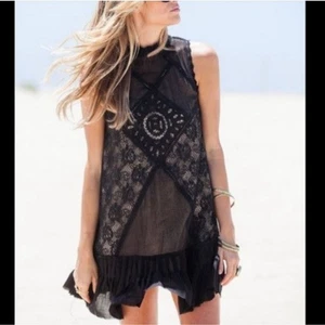 Vestido Swing Free People Angel Encaje Crochet Talla Grande - Imagen 1 de 5