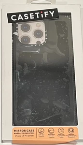 CASETiFY Mirror Case mit Magsafe für iPhone 15 Pro Max - Schwarz mit schwarzem Bumper - Bild 1 von 2