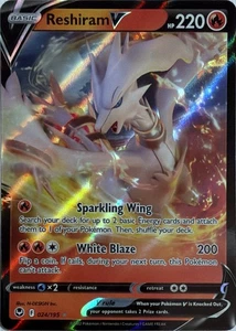 Pokemon TCG Reshiram V 024/195 Holofoil SWSH12: Silver Tempest Ultra Rare - Picture 1 of 2