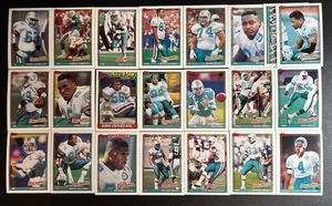 1991 Topps Miami Dolphins Team Set of 22 Football Cards DAN MARINO HOF! NRMT - Picture 1 of 3