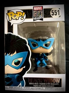 Funko Pop! Marvel 80 Años #551 - Viuda Negra (Cabeza Bobble) + Protector - Imagen 1 de 7