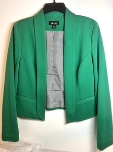 Vintage AB Studio Kelly Green Cropped Jacket, Blazer - Lined-Women's Size 10(H) - Picture 1 of 7