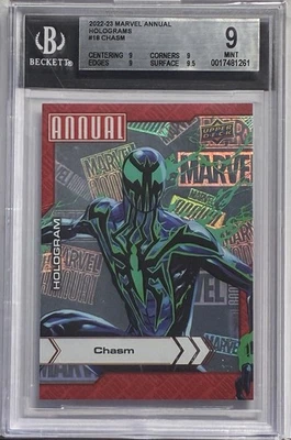 2022-23 Marvel Annual Chasm #18 Hologram BGS 9 MINT Pop 1  #10/23 - Image 1 of 4
