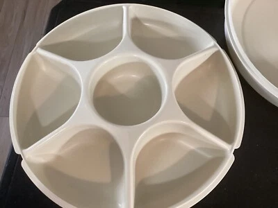 Older Tupperware 7 Section Divided Serving Container w/Lid - Image 1 of 4