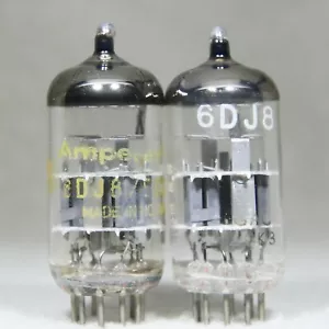 Matched Pair Amperex ECC88/6DJ8 Disc Getter Made in Holland 1969 - Bild 1 von 15
