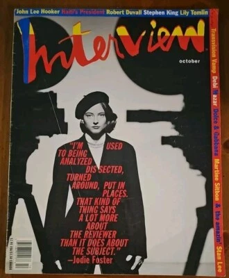 INTERVIEW Magazine October 1991 - Jodi Foster Cover - Great Read Great AD Pics - Image 1 of 2