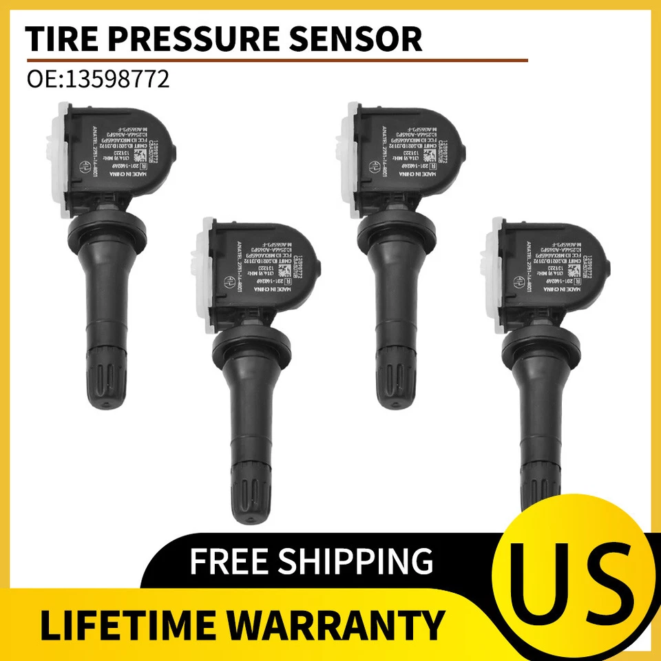 Set of (4) Tire Pressure Monitor Sensor TPMS OEM#13598772 For GM Chevy GMC Buick - Image 1 of 4