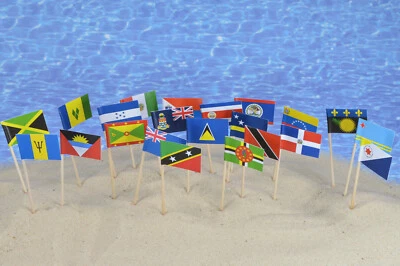 22 Deko-Picks Party Picker Flaggen Fahnen Karibik Caribbean; K1 489 - Bild 1 von 2