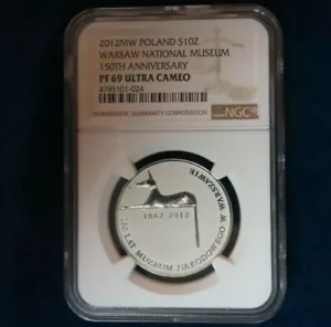 Poland 2012 Warsaw National Museum egyptian dog 10 zl NGC PF69 - Picture 1 of 5