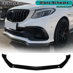 Glanz Schwarz Frontlippe Front Schwert Spoiler Für Mercedes W166 C292 GLE63 - Picture 1 of 11