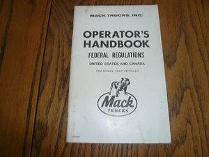 Mack Operator's 1982 manual vehículos del año modelo - Imagen 1 de 2