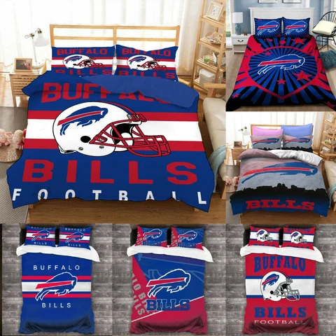 Buffalo Bills 3PCS Bedding Set Duvet/Quilt Cover Comforter Cover Pillowcase Gift Cover
