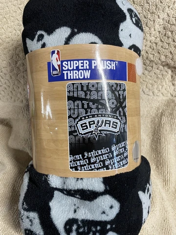 San Antonio Spurs 50" x 60" Super Plush Raschel Throw Blanket - NBA - With Tag Cover