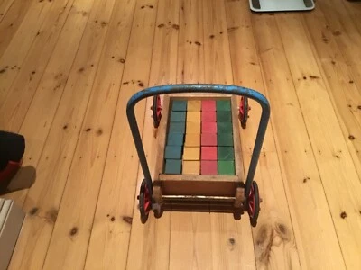 Vintage Baby Walker with Bricks (Nostalgic)  - Image 1 of 4