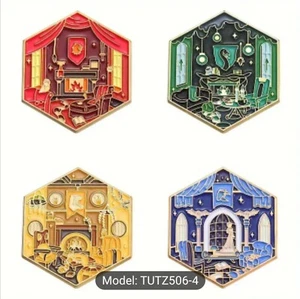 Surtido Broches Prendedores Sombrero/Solapa Tema Harry Potter Casas Hogwarts Salas Comunes - Imagen 1 de 8