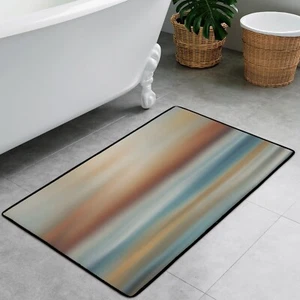 Bath Mat Area Rug 20x31 inches Design 335 Orange blue beach Abstract - Picture 1 of 5