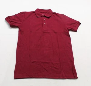 Galaxy by Harvic Boy's Short Sleeve School Uniform Polo Shirt WR4 Burgundy Sz 10 - Picture 1 of 3