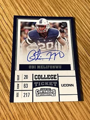 2017 Contenders Draft Picks College Ticket Obi Melifonwu Autograph Auto #221 b26 - Image 1 of 2