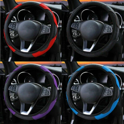 15''/38cm Car Steering Wheel Cover PU Leather Anti Slip Steer Wheel Protector - Image 1 of 4