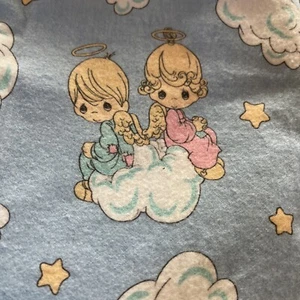 New! Precious Moments Flannel Fabric Size: 40"W X 40"L - Picture 1 of 3