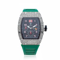 Orologio Cronografo Uomo Urban Stile Uomo con Swarovski Rapper America Watch Sil