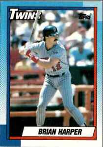 1990 Topps Baseball Cards Brian Harper Minnesota Twins #47