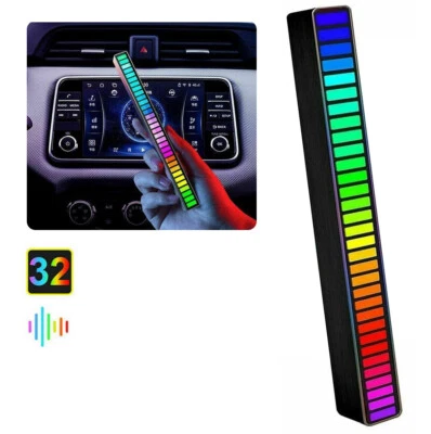 RGB LED Car Atmosphere Strip Light Bar Music Sync Sound Control Rhythm Lamp Home - Image 1 of 4