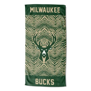 Northwest NBA Milwaukee Bucks State Line Beach Towel, 30x60 - Picture 1 of 2