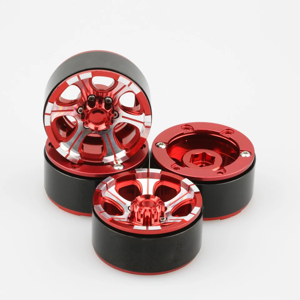 ALIENTAC Four(4) 1.9" Wide 1" Alloy Beadlock Wheel Rim for 1/10 RC Model #032 - Image 1 of 1