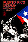 11 x 14" Affiche sur toile. Design de pièce. Indépendance politique de Porto Rico.6507