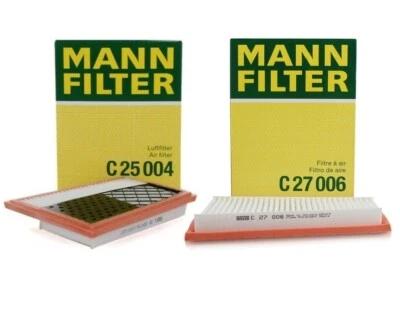 Juego de pares de 2 filtros de aire Mann OEM para Mercedes W211 S211 W164 W251 S212 C207 Foto 1 de 4