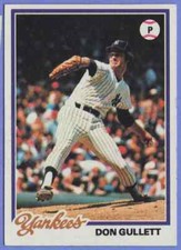 1978 Topps Don Gullett #225 New York Yankees