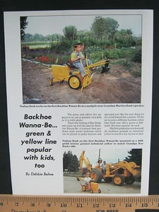 1996 Vintage Print Ad John Deere Kids Backhoe Tractor Field Poster Wall Art - Picture 1 of 2