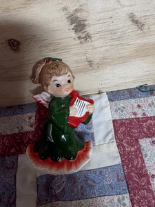 Figura musical vintage Angels Santa babie Navidad Lefton Holly Girl - Imagen 1 de 6
