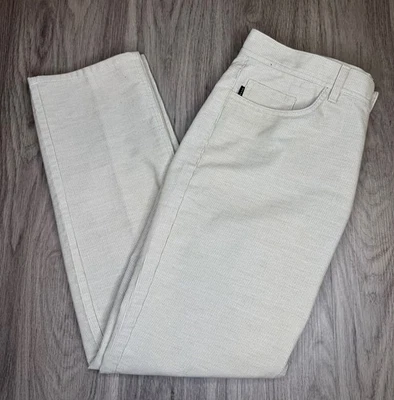 Calça de veludo Dunning masculina 32x34 marrom cáqui 5 bolsos perna reta golfe casual - Imagem 1 de 4