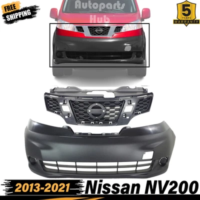 Nuevo juego de montaje de cubierta delantera de parachoques + rejilla para Nissan NV200 2013-2018 Foto 1 de 4