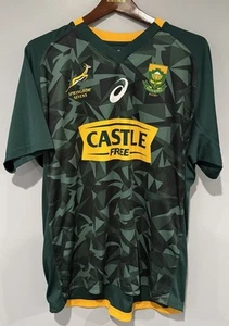 Asics South Africa Rugby Jersey 2XL Double Sided Castle Free - Picture 1 of 7