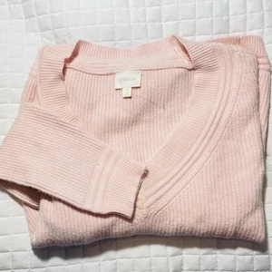 Cyrus v neck sweater Pink Rib Knit NWOT Small Soft - Picture 1 of 4
