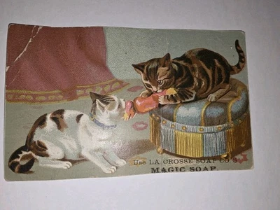 LA CROSSE WI SOAP CO'S MAGIC SOAP TRADE CARD Original.  - Image 1 of 4