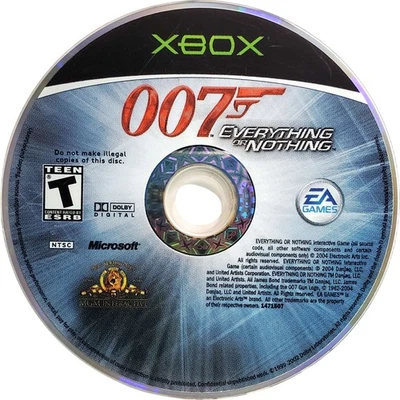Scratch-Free - 007 Everything Or Nothing - Microsoft Xbox Tested Authentic - Image 1 of 4
