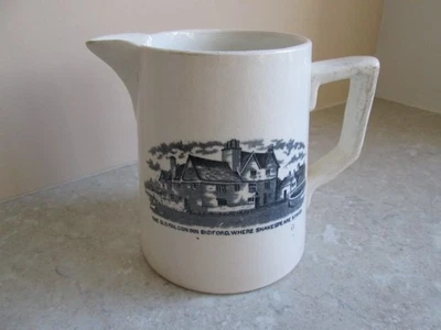 ANTIQUE SOUVENIR  JUG - OLD FALCON INN BIDEFORD ON AVON C.1890 - Image 1 of 4