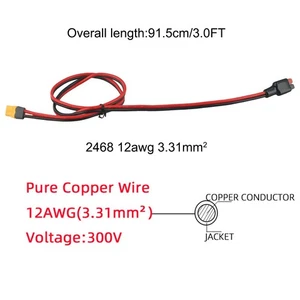 XT60H F Female to For Anderson Connector Cable for Home Energy Solutions - Afbeelding 1 van 35