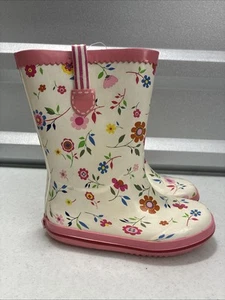 Baby Gap Size7/8 Girls Floral Rain Boots NEW - Picture 1 of 10