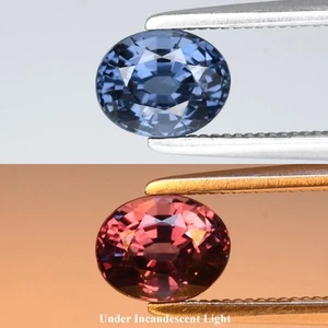💎 0.88ct 6x4.7mm VS Oval Natural Color Change Garnet - Unheated Tanzania Gem - Picture 1 of 6