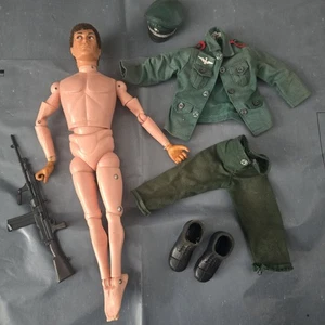 Action Man Vintage 1960 era Palitoy Flocked Hair With Uniform boots & gun - Picture 1 of 4