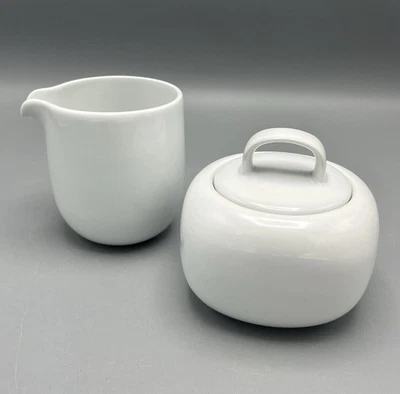 John Lewis House Bundle White Porcelain Milk Jug Creamer Sugar Minimalist - Image 1 of 4