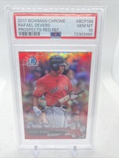 Rafael Devers 2017 Bowman Chrome Prospects Red Refractor 1 / 5 PSA 10