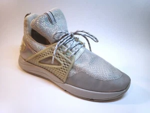 ALDO Holographic Reflective Silver Lace Up Athletic Walking Shoes Sneakers sz 8 - Picture 1 of 10